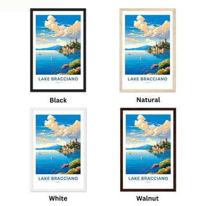 Lake Bracciano Travel Poster