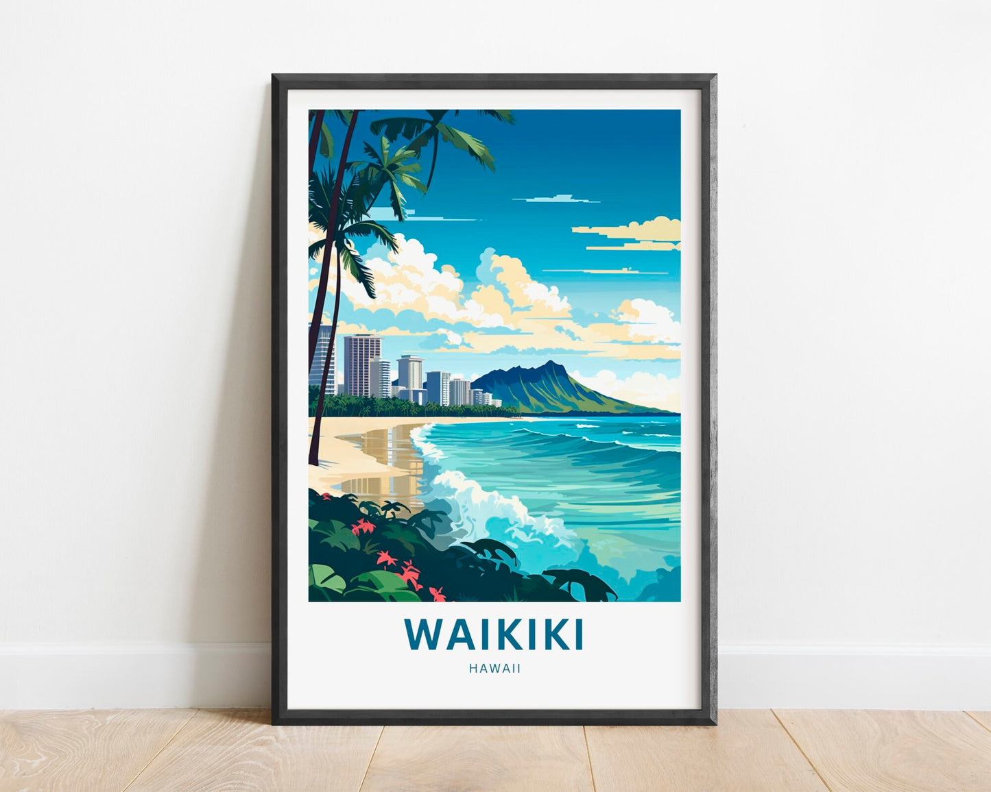 Waikiki Travel Poster