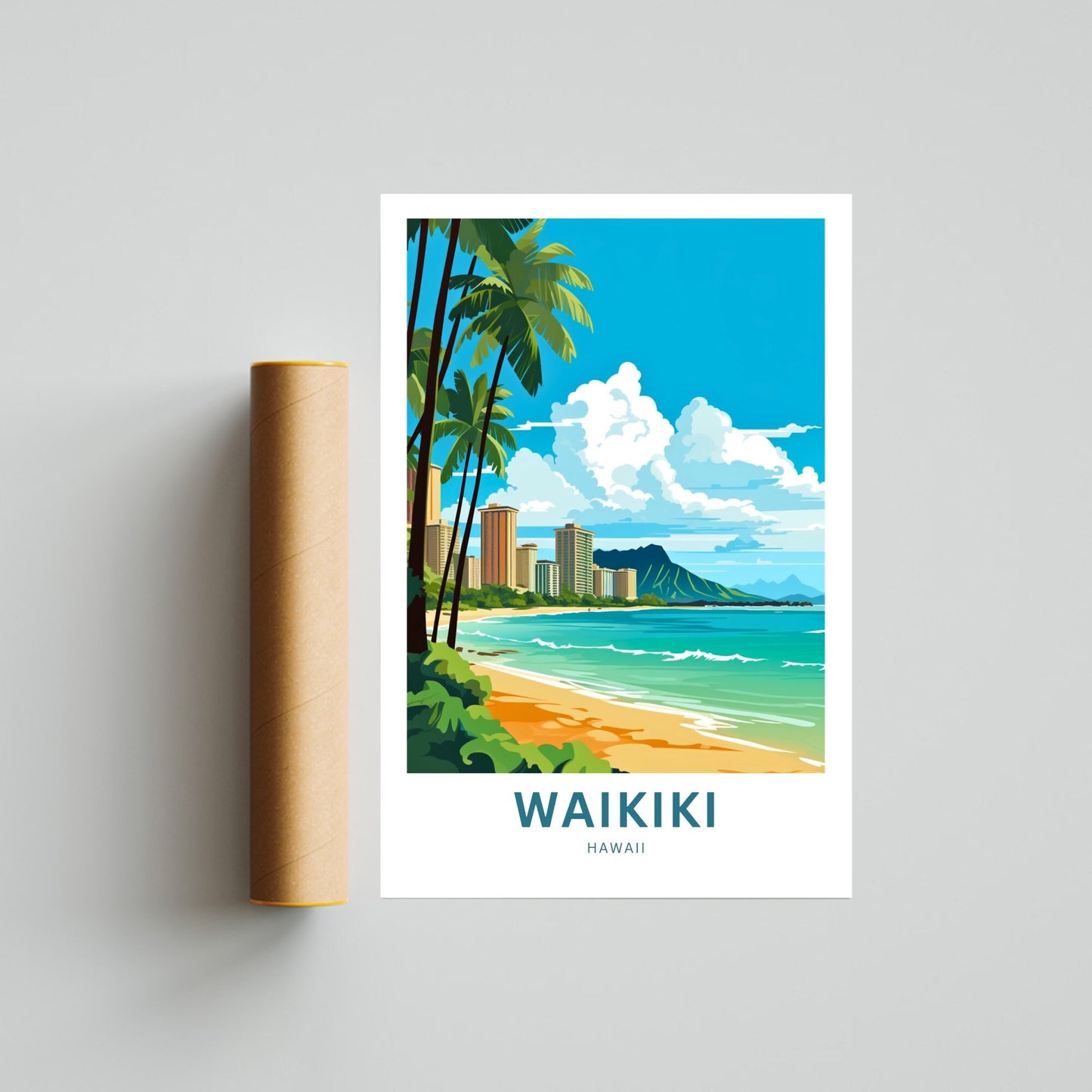 Waikiki Travel Poster