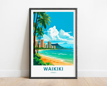 Waikiki Travel Poster