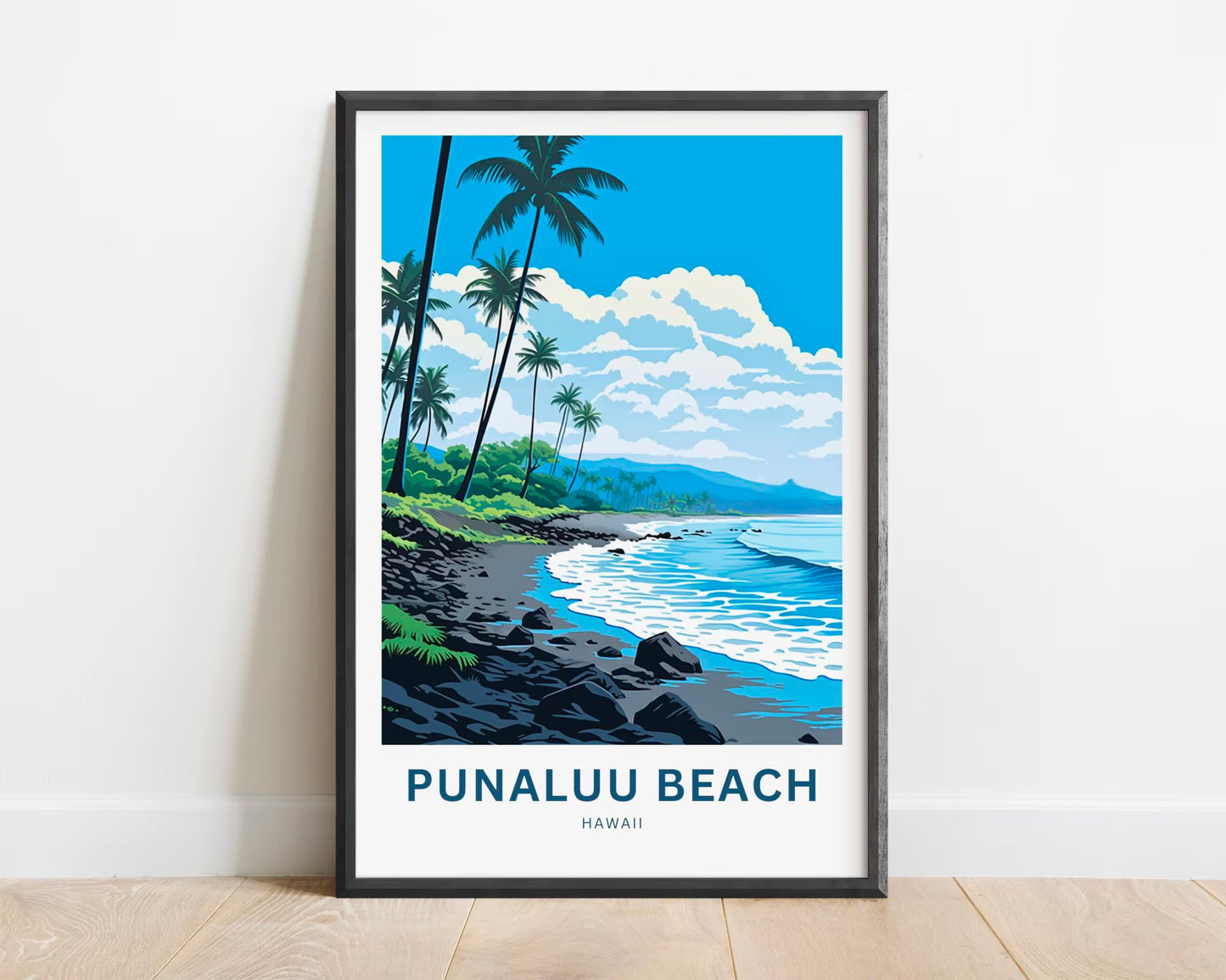 Punaluu Beach Travel Poster