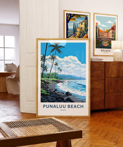 Punaluu Beach Travel Poster