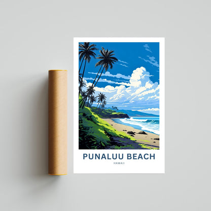 Punaluu Beach Travel Poster