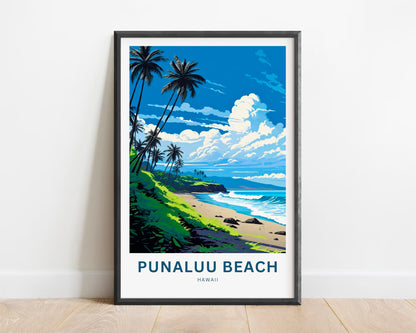 Punaluu Beach Travel Poster