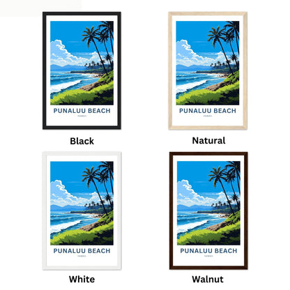 Punaluu Beach Travel Poster