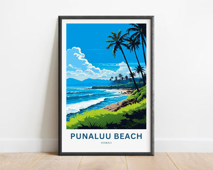 Punaluu Beach Travel Poster