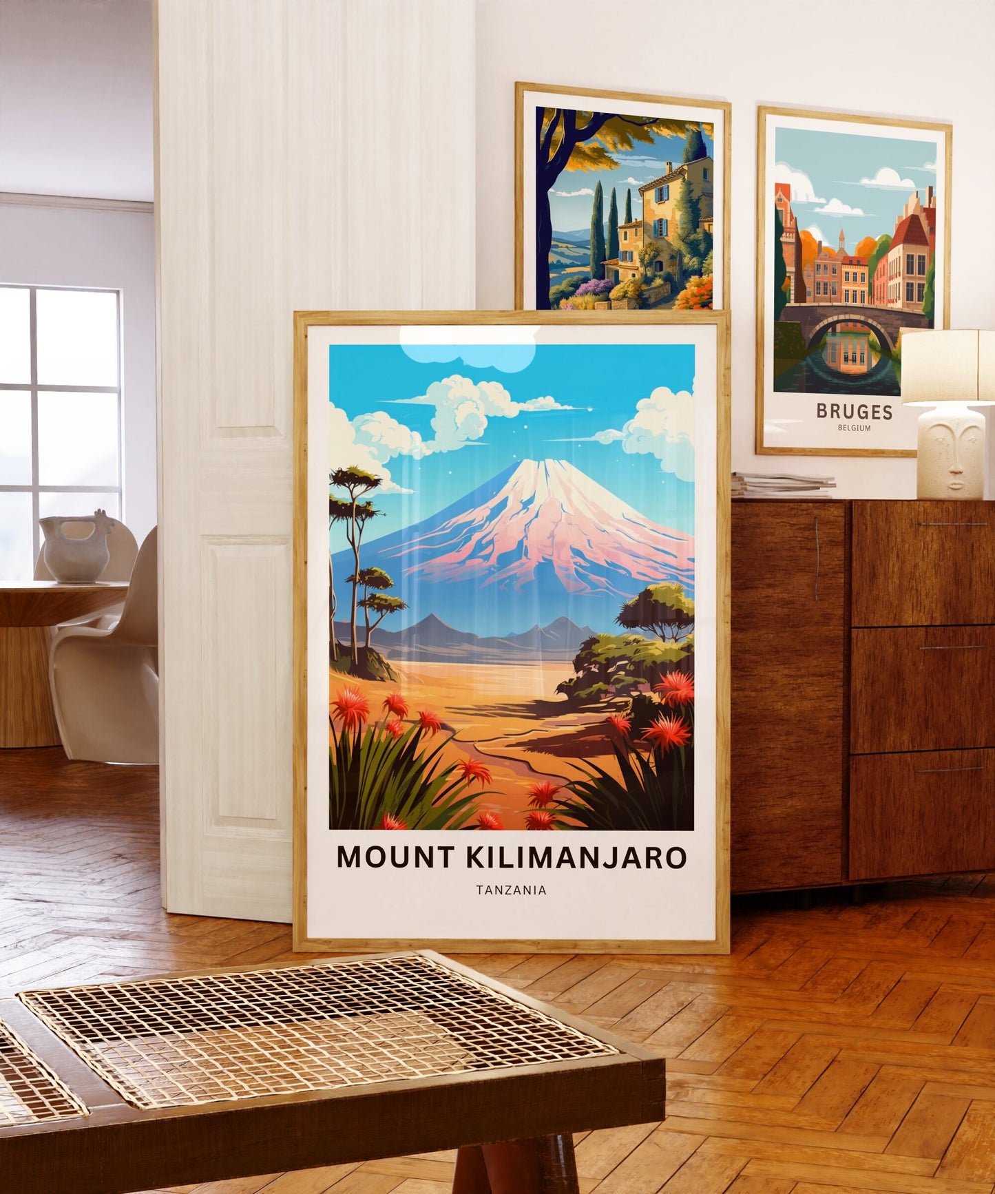 Mount Kilimanjaro Print - Mount Kilimanjaro poster, Tanzania Wall Art, Framed present, Gift Africa Present - TravelTreasureCo