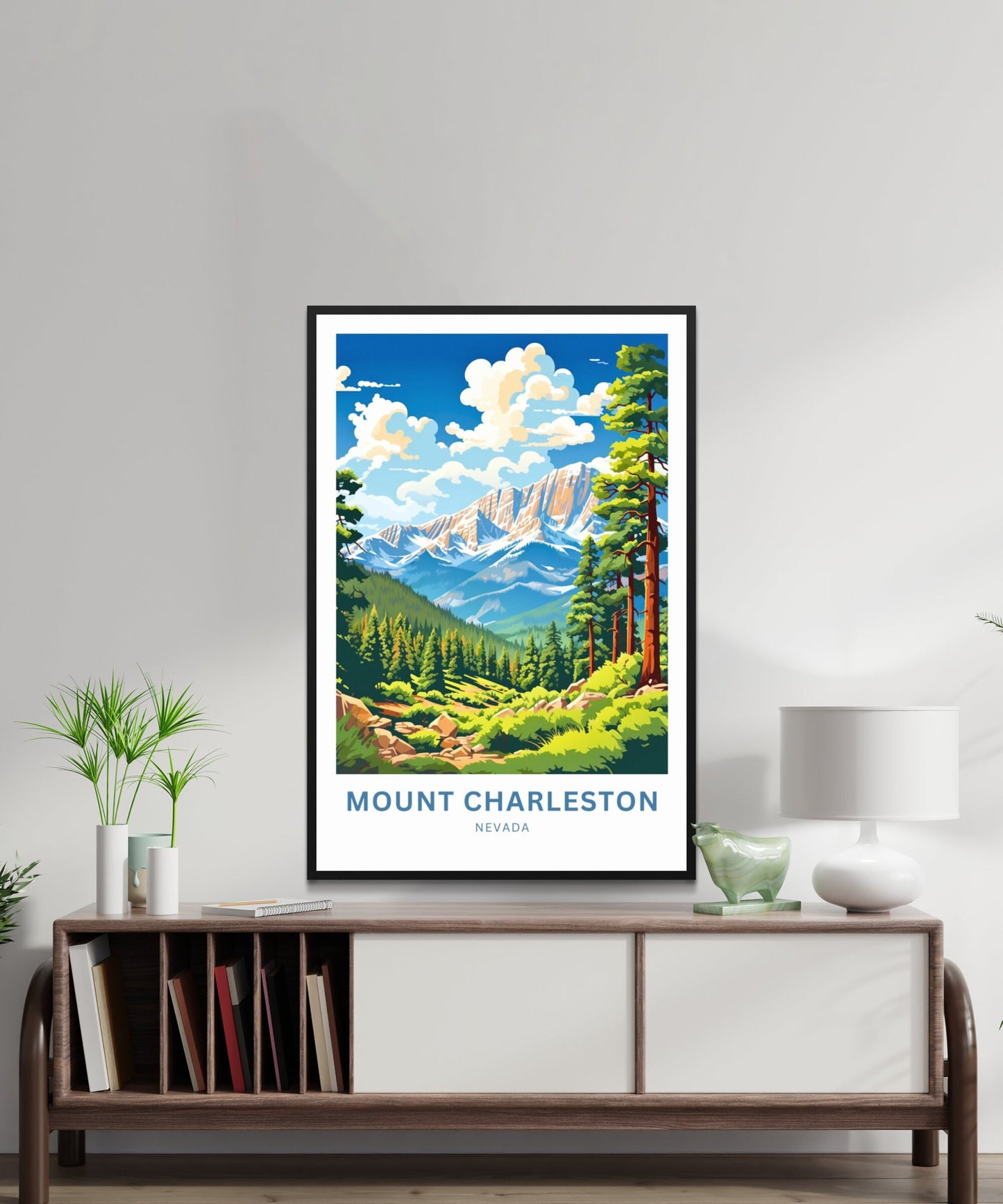 Mount Charleston Travel Print - Mount Charleston poster, Nevada Wall Art, Framed present, Gift Nevada Present - TravelTreasureCo