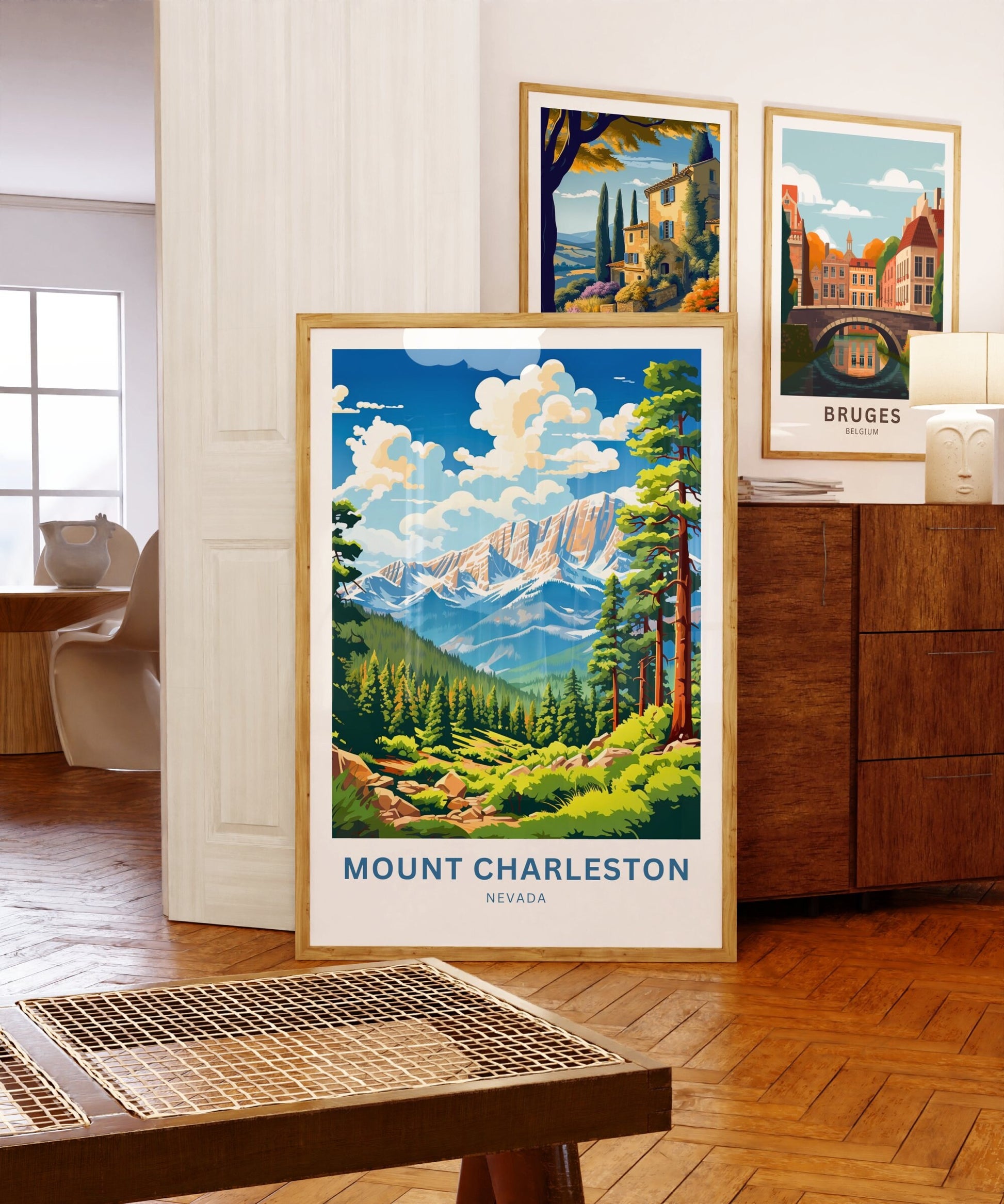 Mount Charleston Travel Print - Mount Charleston poster, Nevada Wall Art, Framed present, Gift Nevada Present - TravelTreasureCo