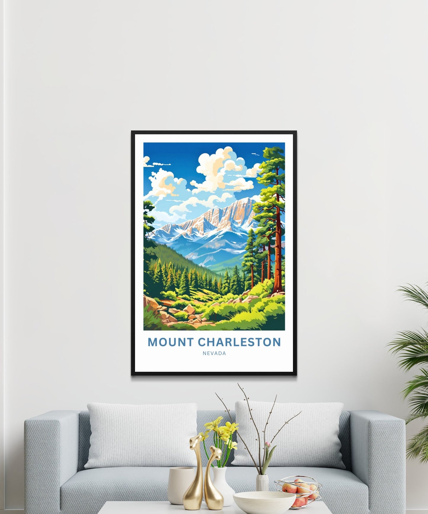 Mount Charleston Travel Print - Mount Charleston poster, Nevada Wall Art, Framed present, Gift Nevada Present - TravelTreasureCo