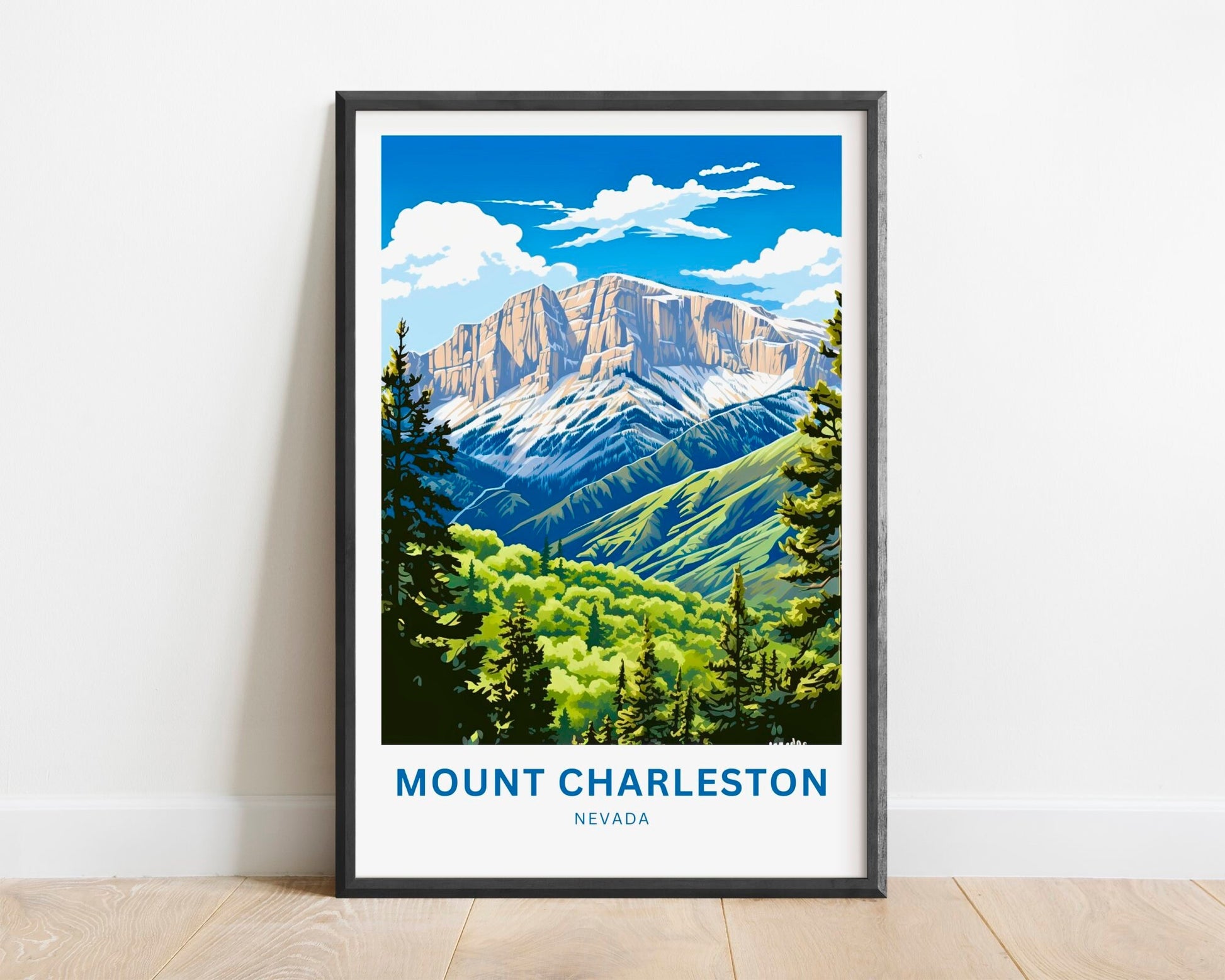 Mount Charleston Travel Print - Mount Charleston poster, Nevada Wall Art, Framed present, Gift Nevada Present - TravelTreasureCo