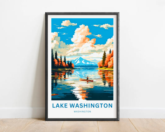 Lake Washington Travel Poster