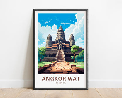 Angkor Wat Travel Poster