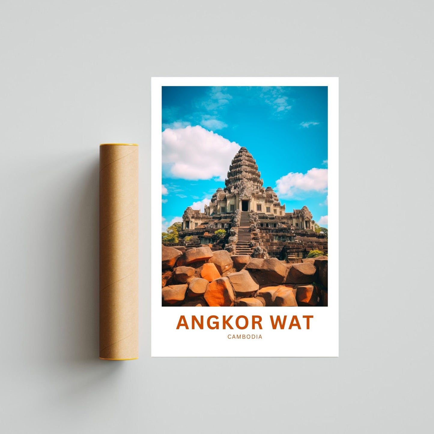 Angkor Wat Travel Poster