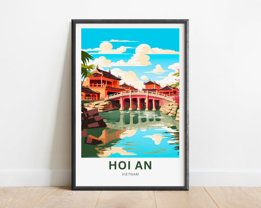 Hoi An Travel Print - Hoi An poster, Vietnam Wall Art, Framed present, Gift Vietnam Present - TravelTreasureCo