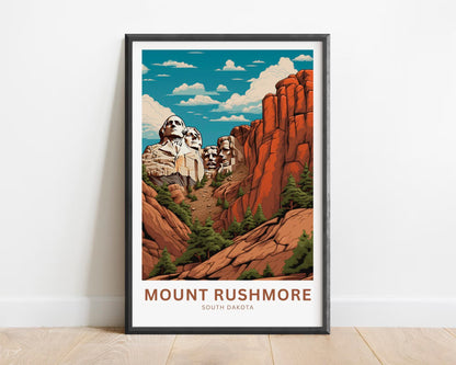 Mount Rushmore Travel Poster