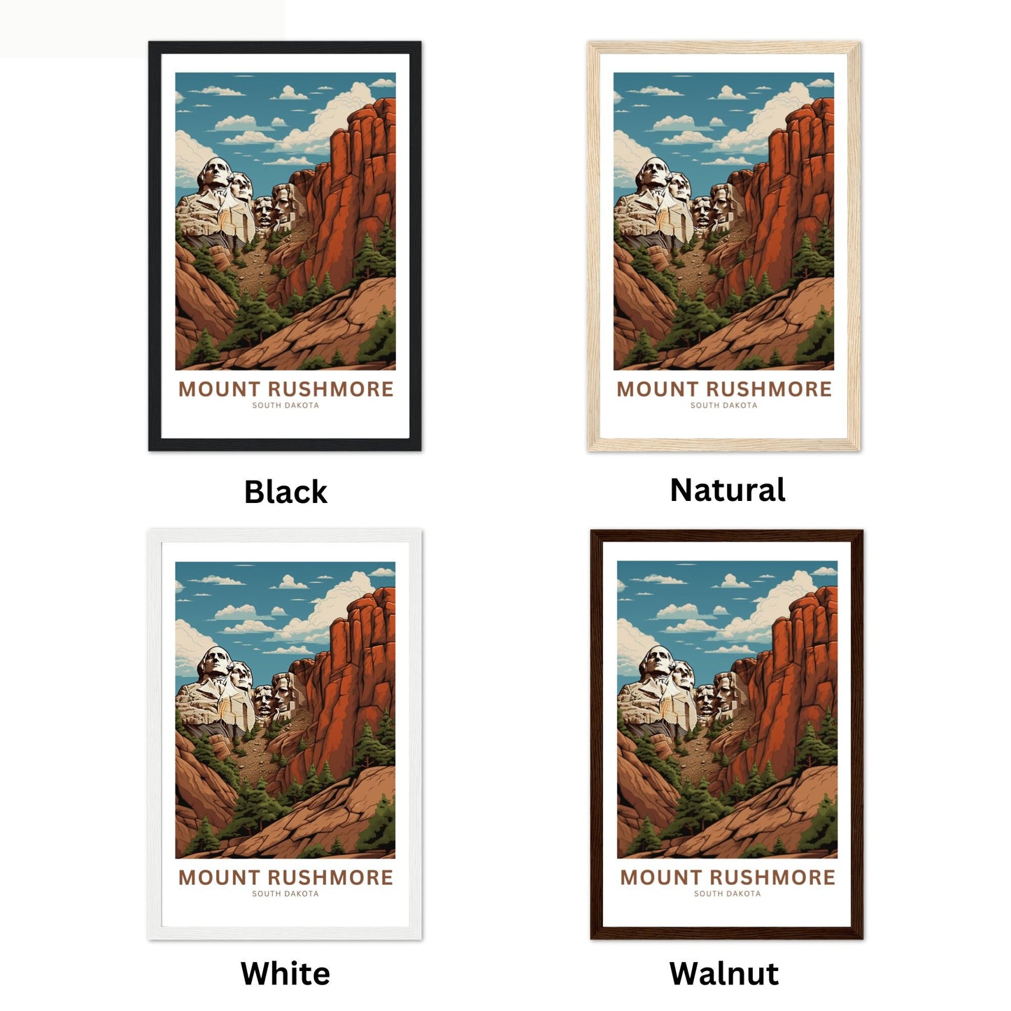 Mount Rushmore Travel Poster