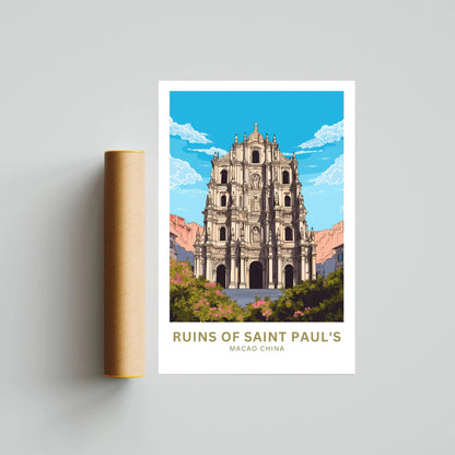 Ruins of Saint Paul's Travel Poster