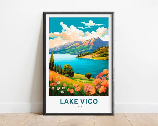 Lake Vico Travel Poster
