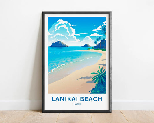 Lanikai Beach Travel Poster