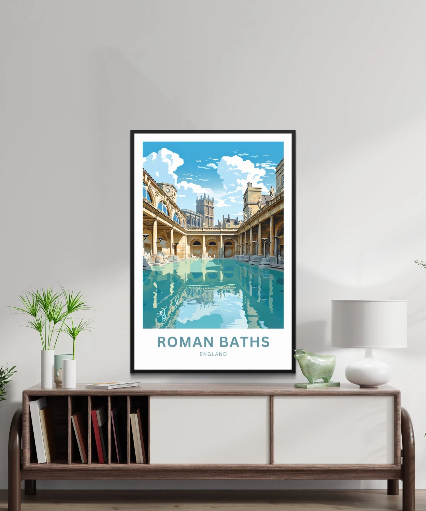 Roman Baths Travel Poster