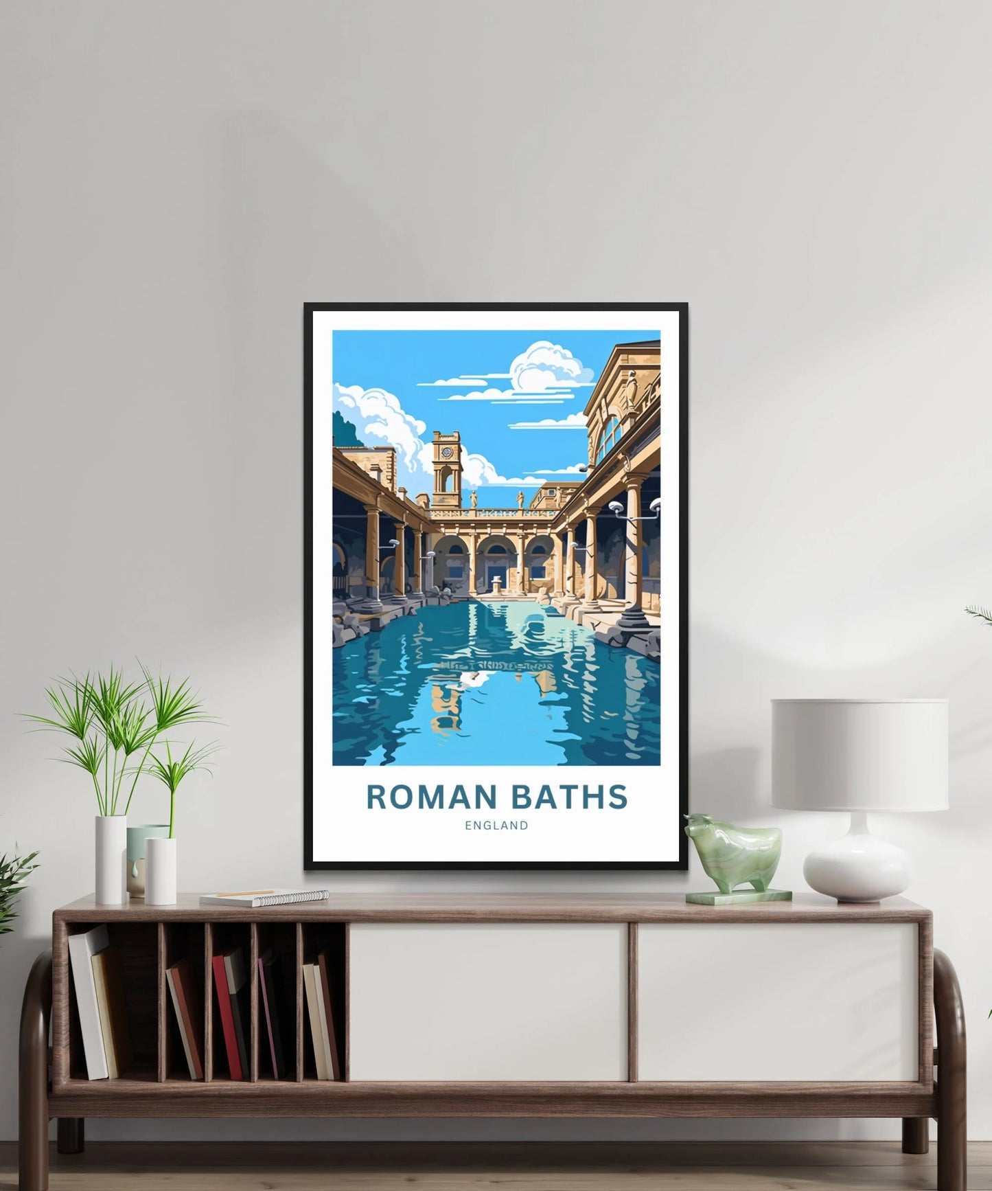 Roman Baths Travel Poster