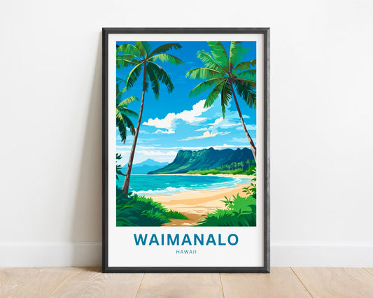 Waimanalo Beach Travel Poster