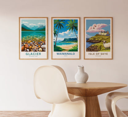 Waimanalo Beach Travel Poster