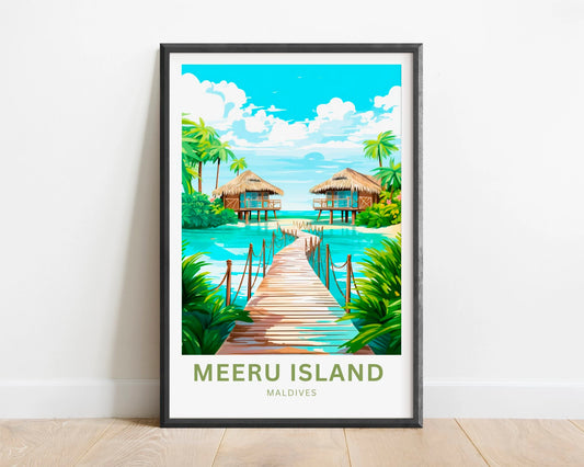 Meeru Island Travel Poster
