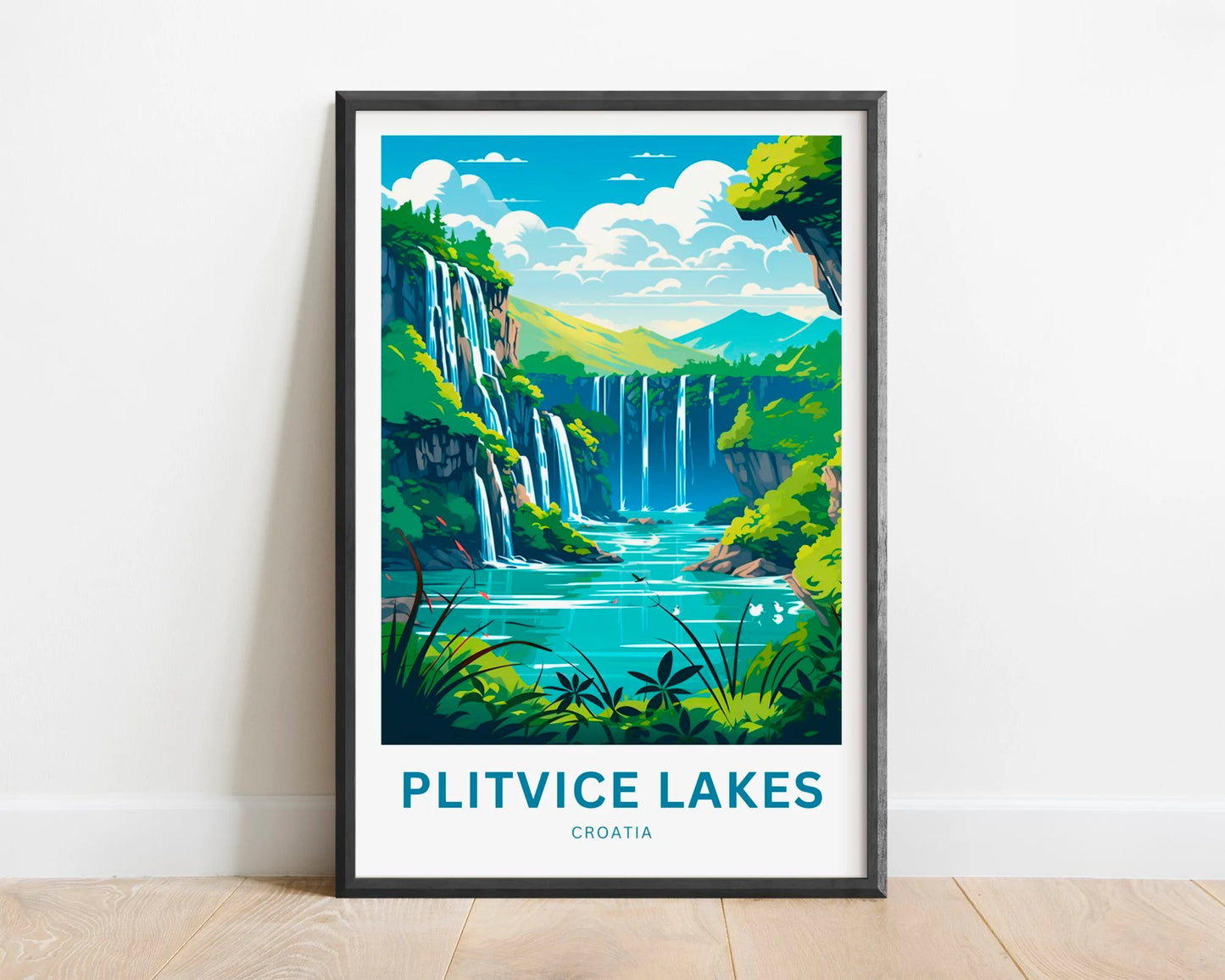 Plitvice Lake Travel Poster