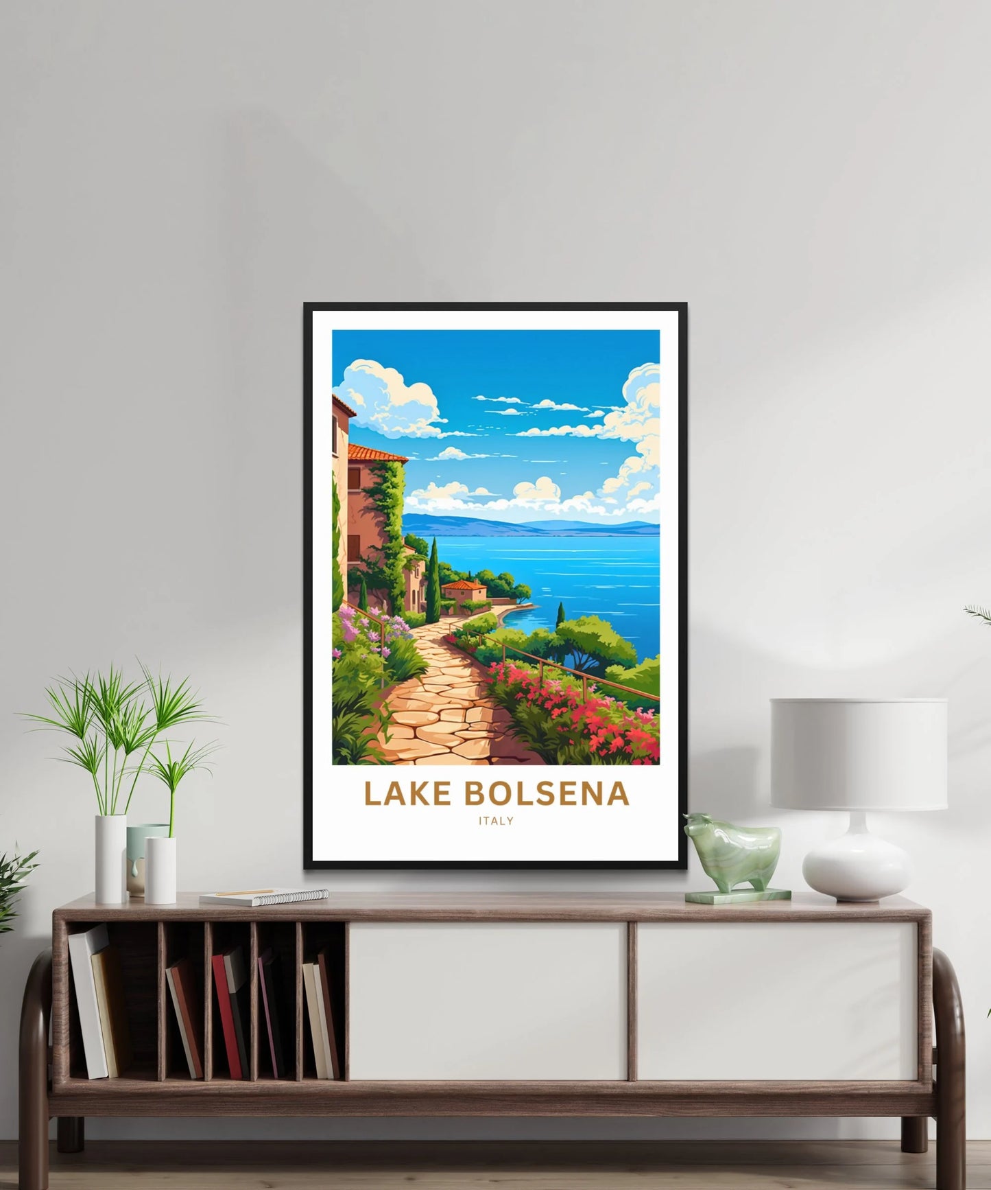 Lake Bolsena Travel Poster