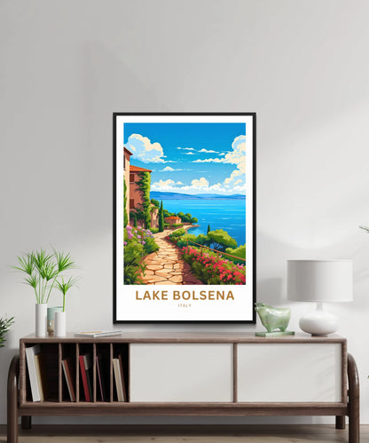 Lake Bolsena Travel Poster