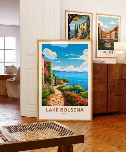 Lake Bolsena Travel Poster