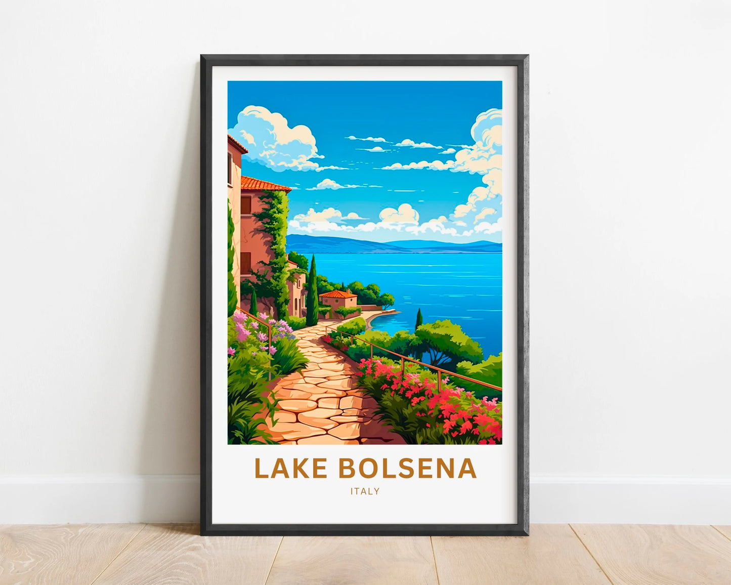 Lake Bolsena Travel Poster