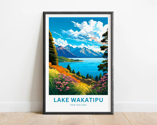Lake Wakatipu Travel Poster
