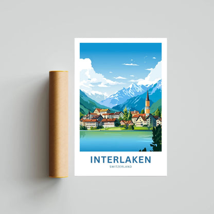 Interlaken Travel Poster