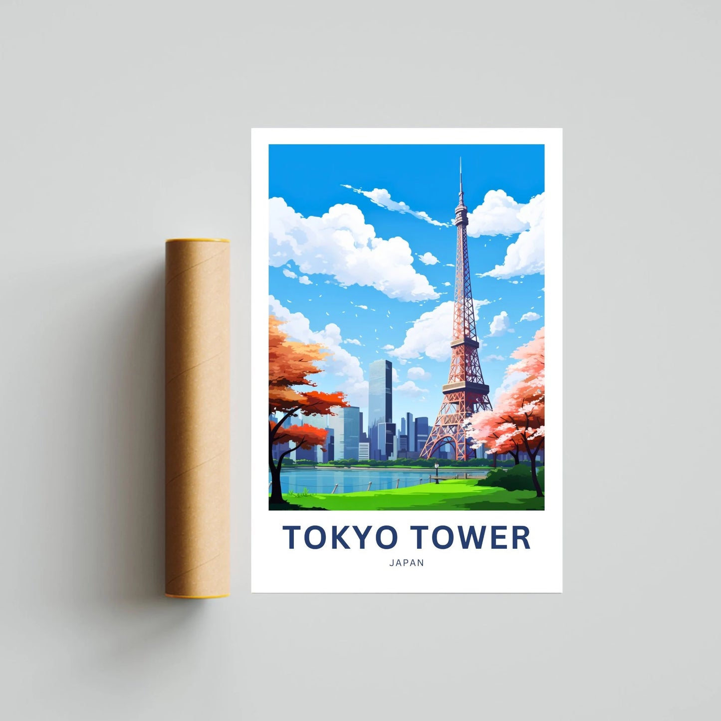 Tokyo Tower Travel Poster