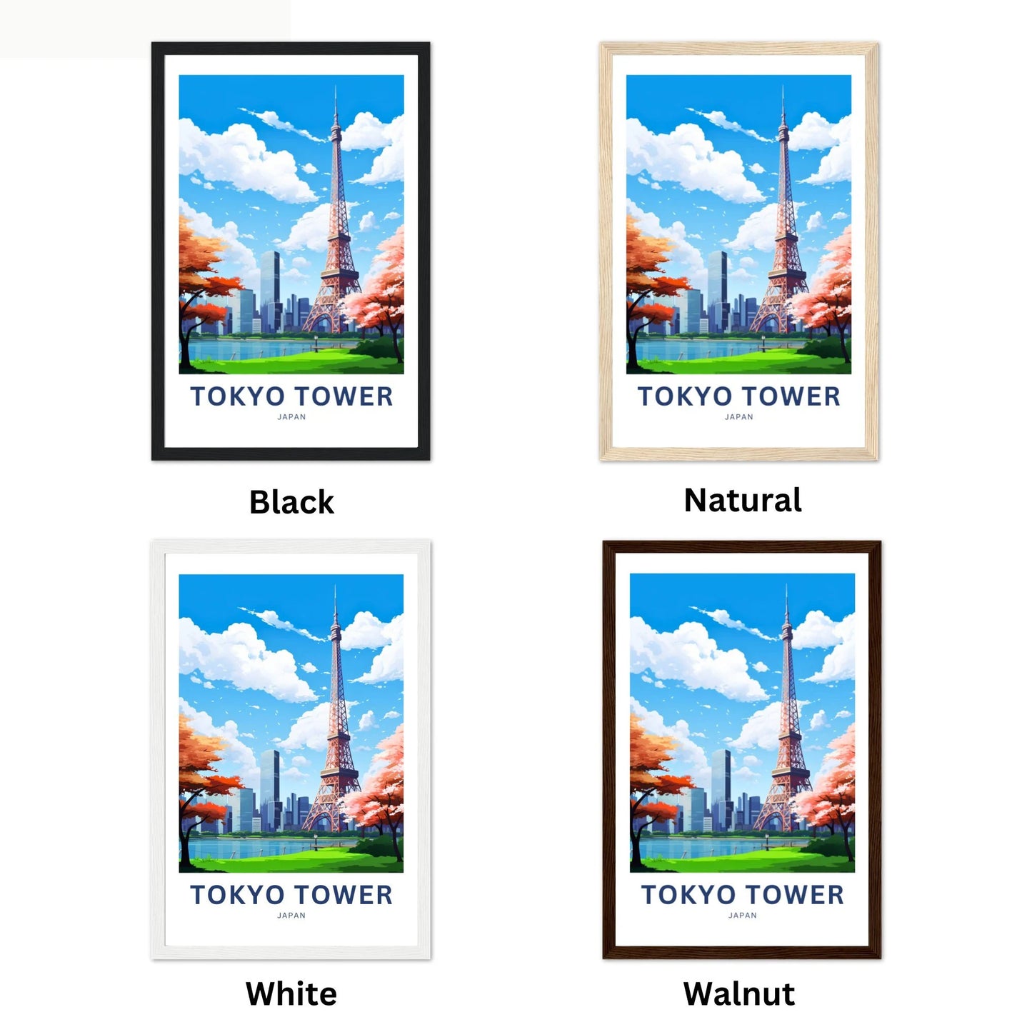 Tokyo Tower Travel Poster