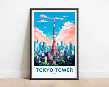 Tokyo Tower Travel Poster