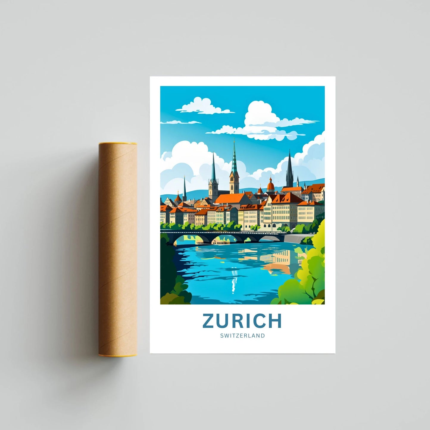 Zurich Travel Poster