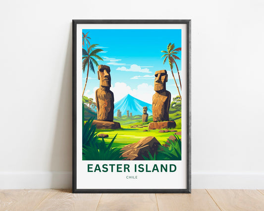Easter Island Travel Poster