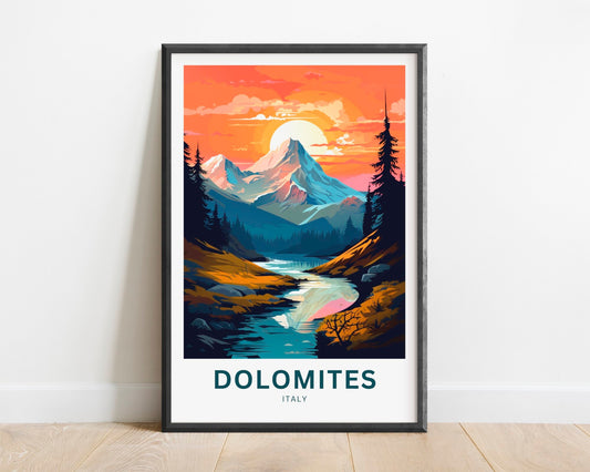 Dolomites Travel Poster