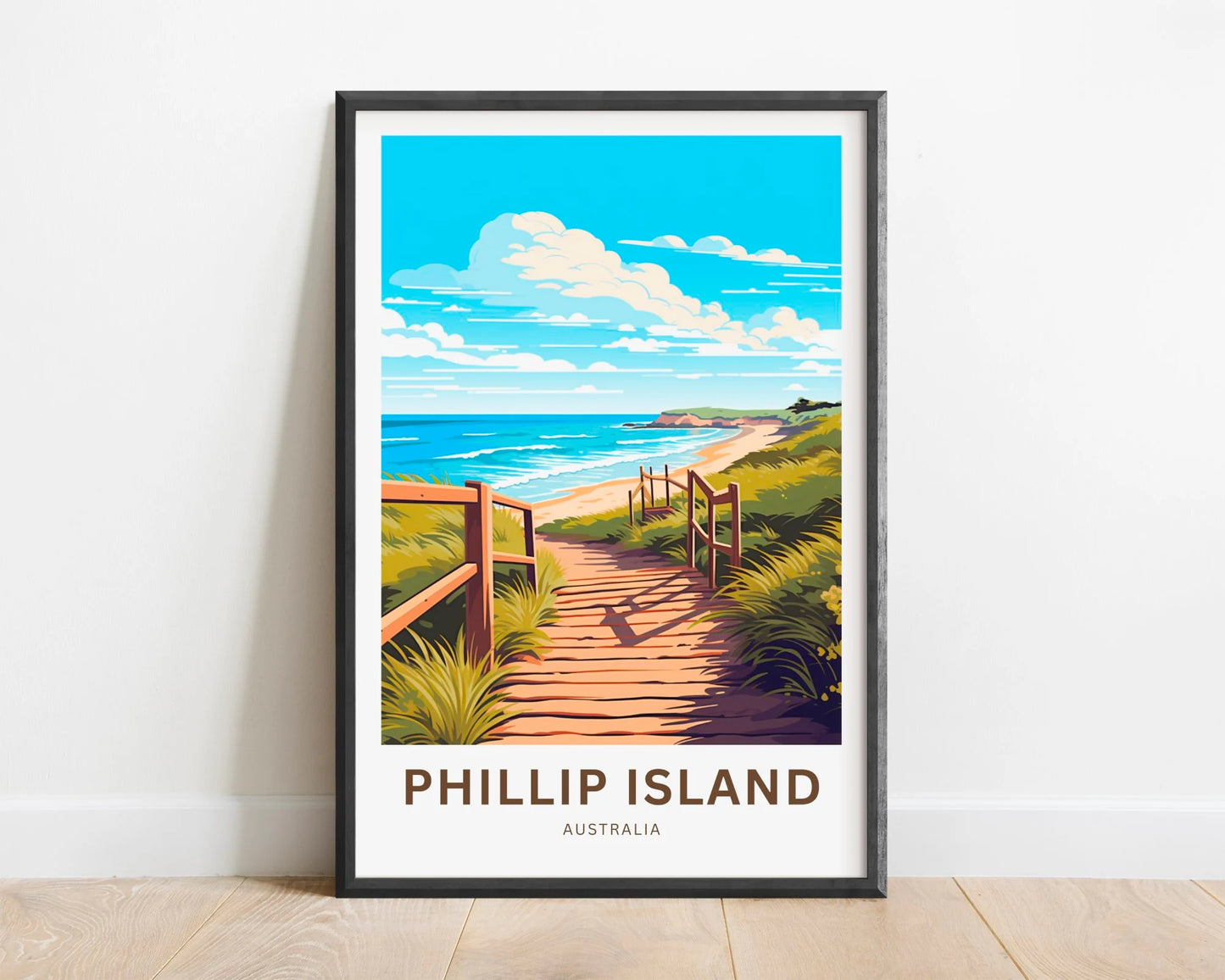 Phillip Island Travel Poster