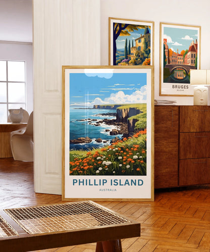 Phillip Island Travel Poster