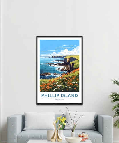 Phillip Island Travel Poster