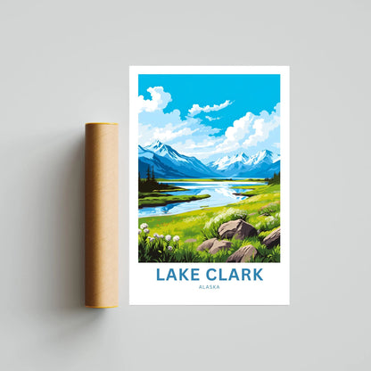 Lake Clark Travel Poster