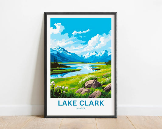 Lake Clark Travel Poster