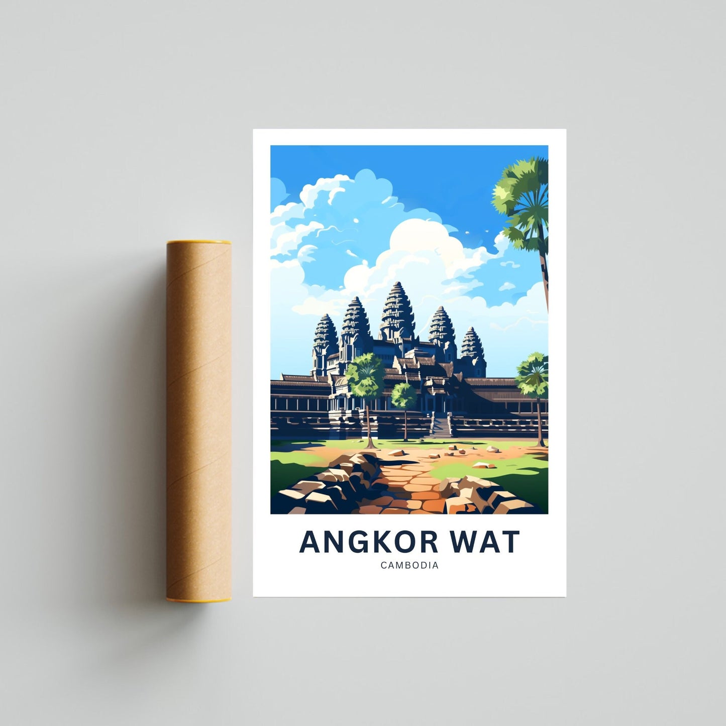 Angkor Wat Travel Poster