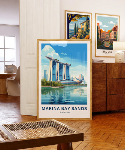 Marina Bay Sands Travel Poster
