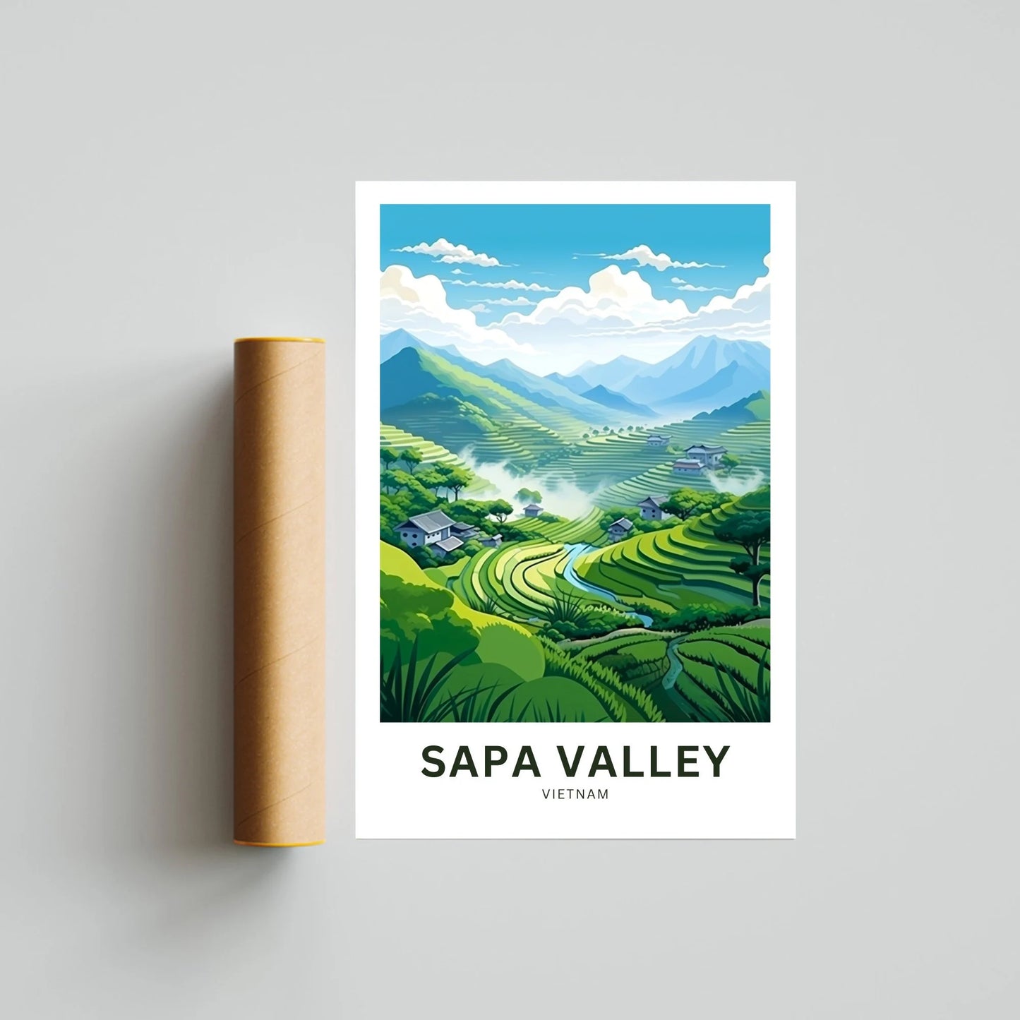 Sapa Valley Travel Poster